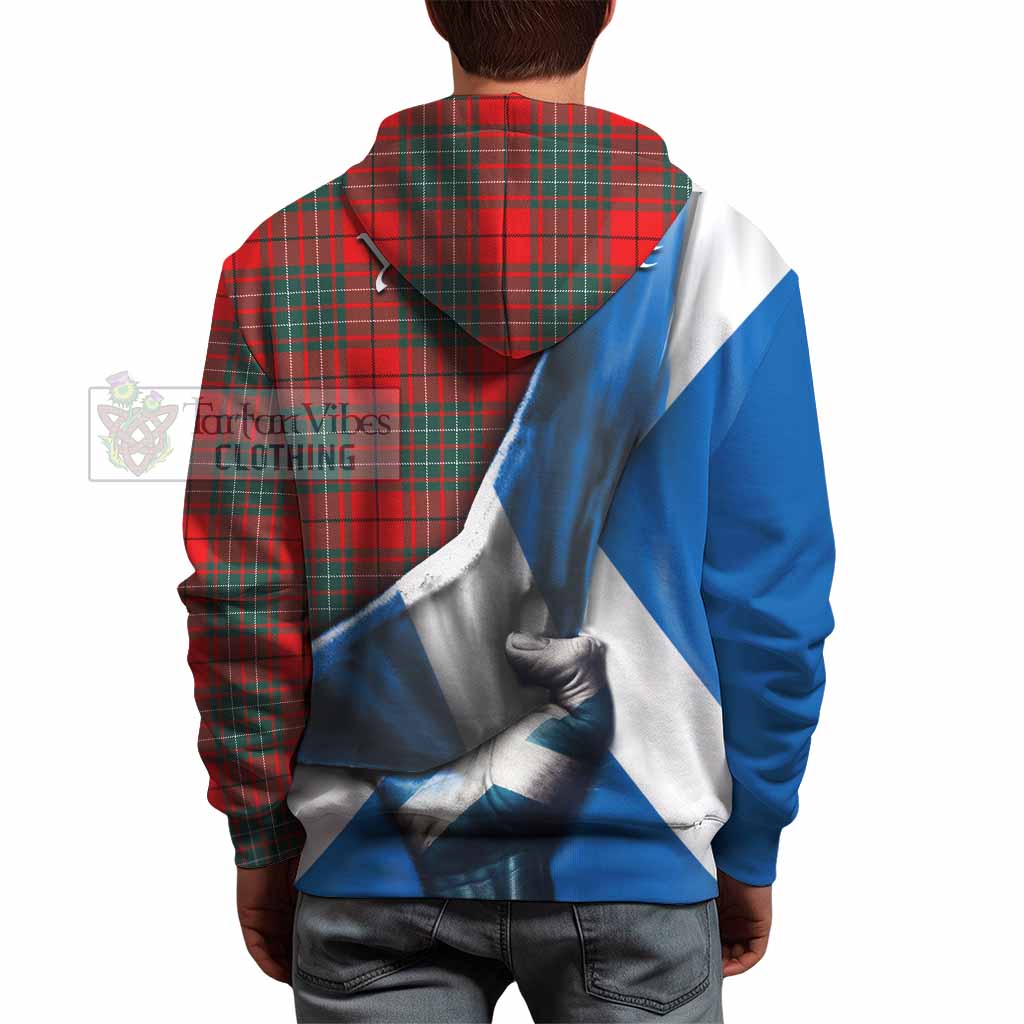 Tartan Vibes Clothing Cheyne Tartan Hoodie with Family Crest Scotland Patriotic Style