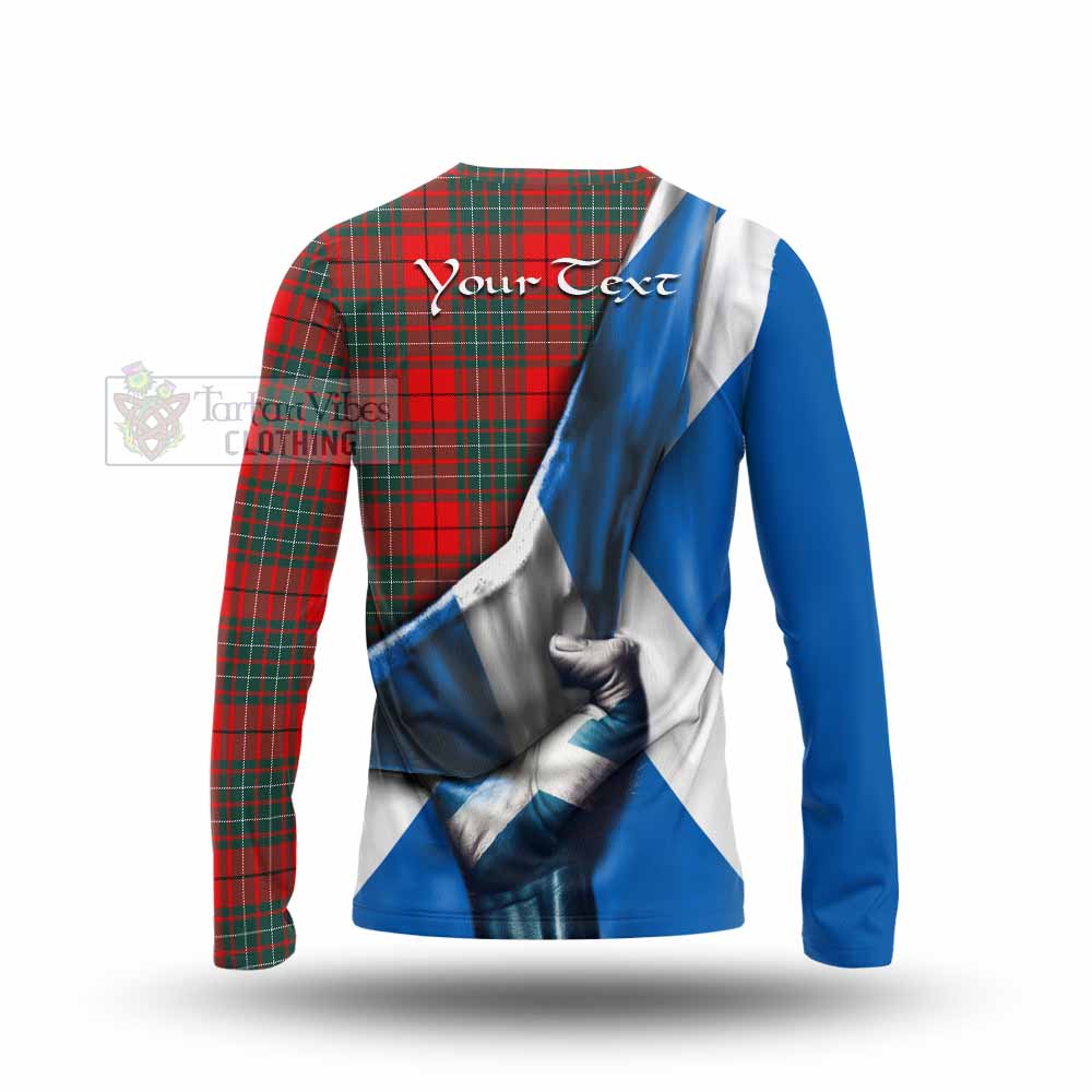 Tartan Vibes Clothing Cheyne Tartan Long Sleeve T-Shirt with Family Crest Scotland Patriotic Style