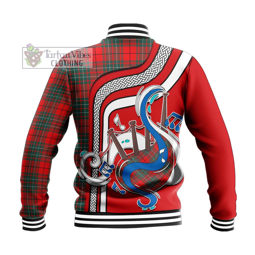 Tartan Vibes Clothing Cheyne Tartan Baseball Jacket with Epic Bagpipe Style