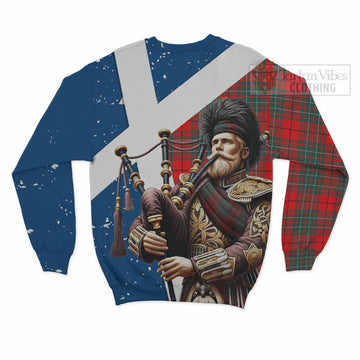 Cheyne Tartan Sweatshirt with Family Crest Scottish Bagpiper Vibes