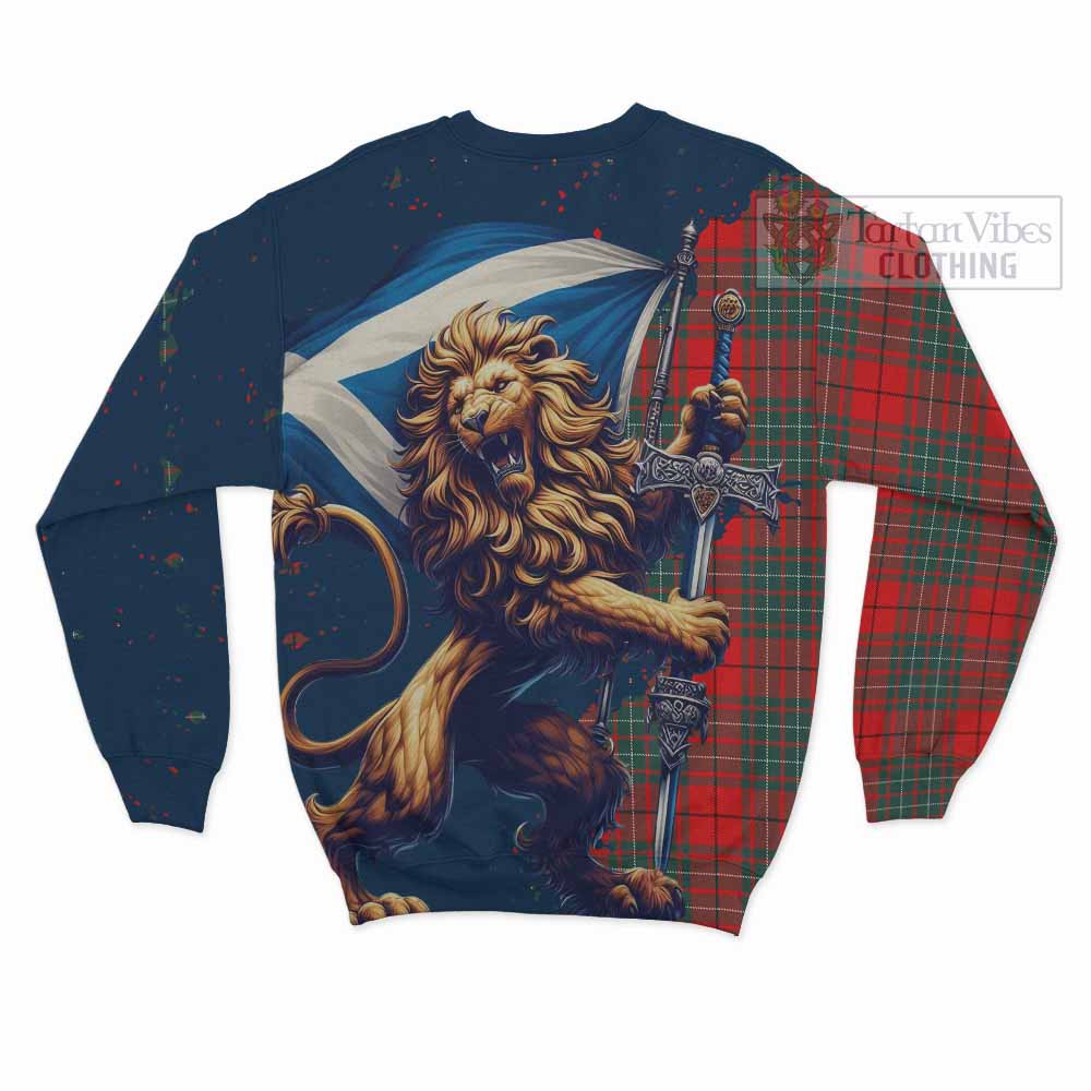 Tartan Vibes Clothing Cheyne Tartan Family Crest Sweatshirt with Scottish Majestic Lion