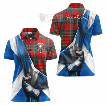 Cheyne Tartan Women's Polo Shirt with Family Crest Scotland Patriotic Style