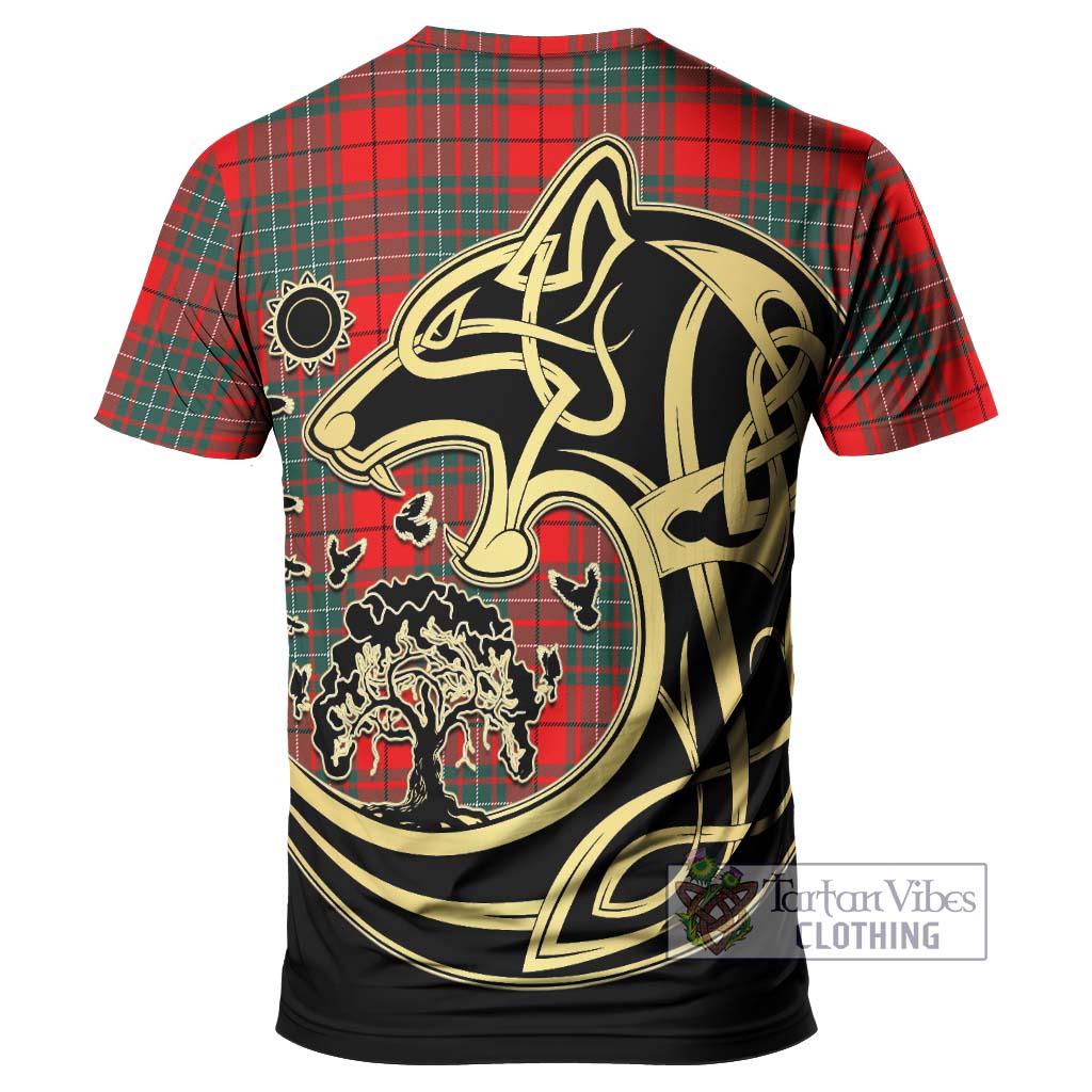 Cheyne Tartan T-Shirt with Family Crest Celtic Wolf Style - Tartan Vibes Clothing