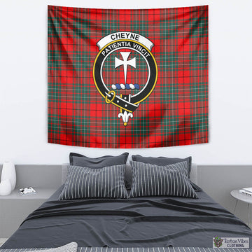 Cheyne Tartan Tapestry Wall Hanging and Home Decor for Room with Family Crest