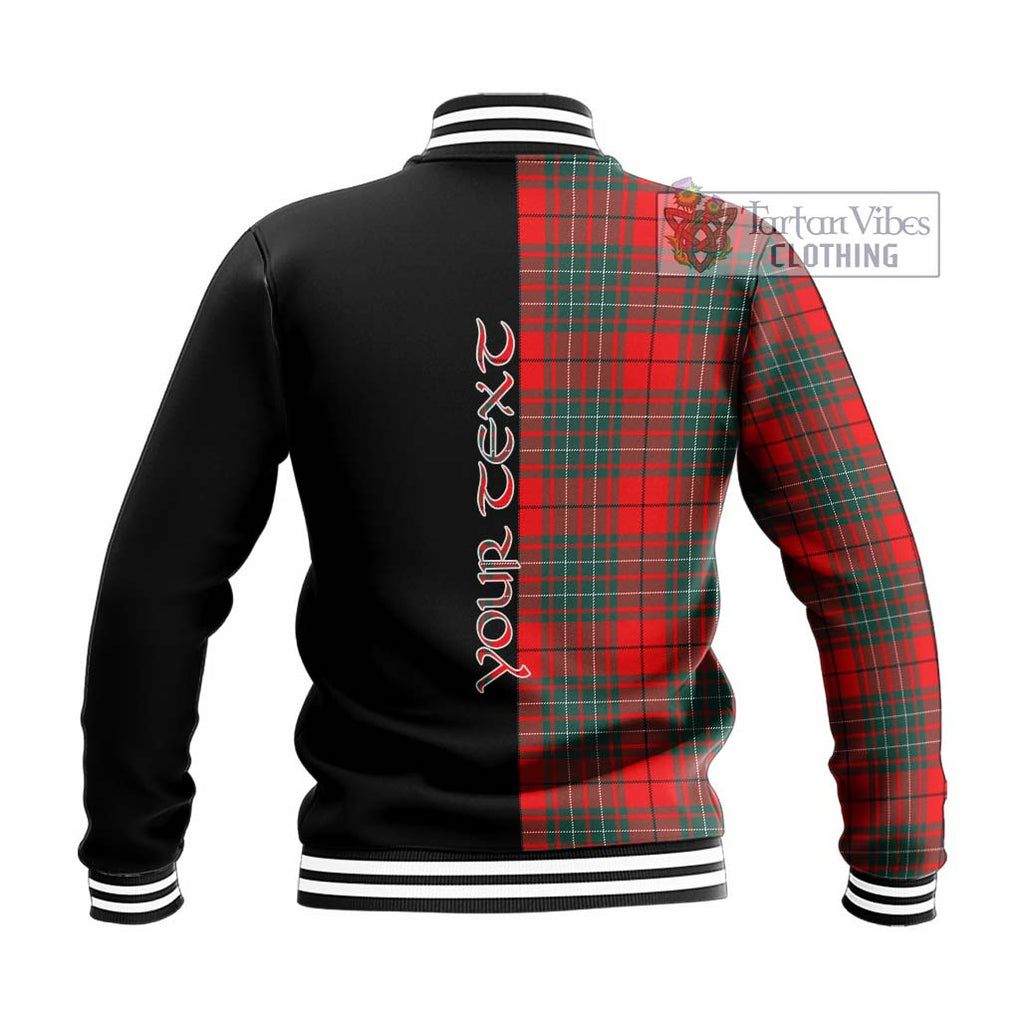 Cheyne Tartan Baseball Jacket with Family Crest and Half Of Me Style - Tartanvibesclothing Shop