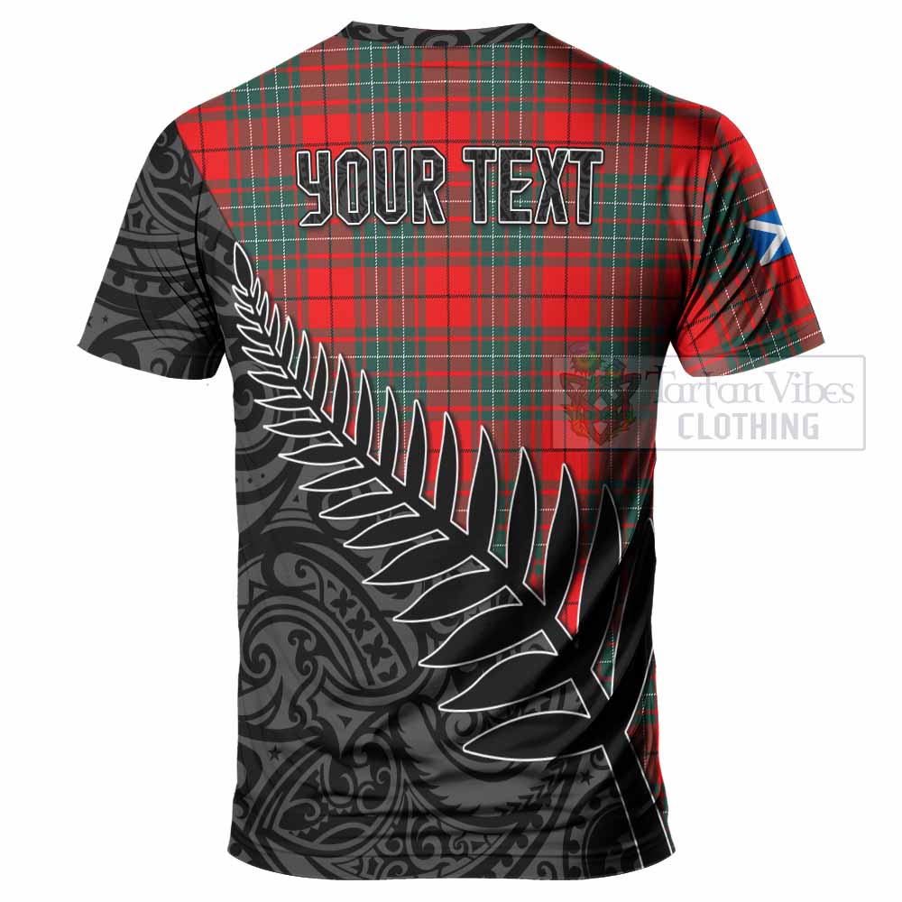 Tartan Vibes Clothing Cheyne Crest Tartan T-Shirt with New Zealand Silver Fern Half Style