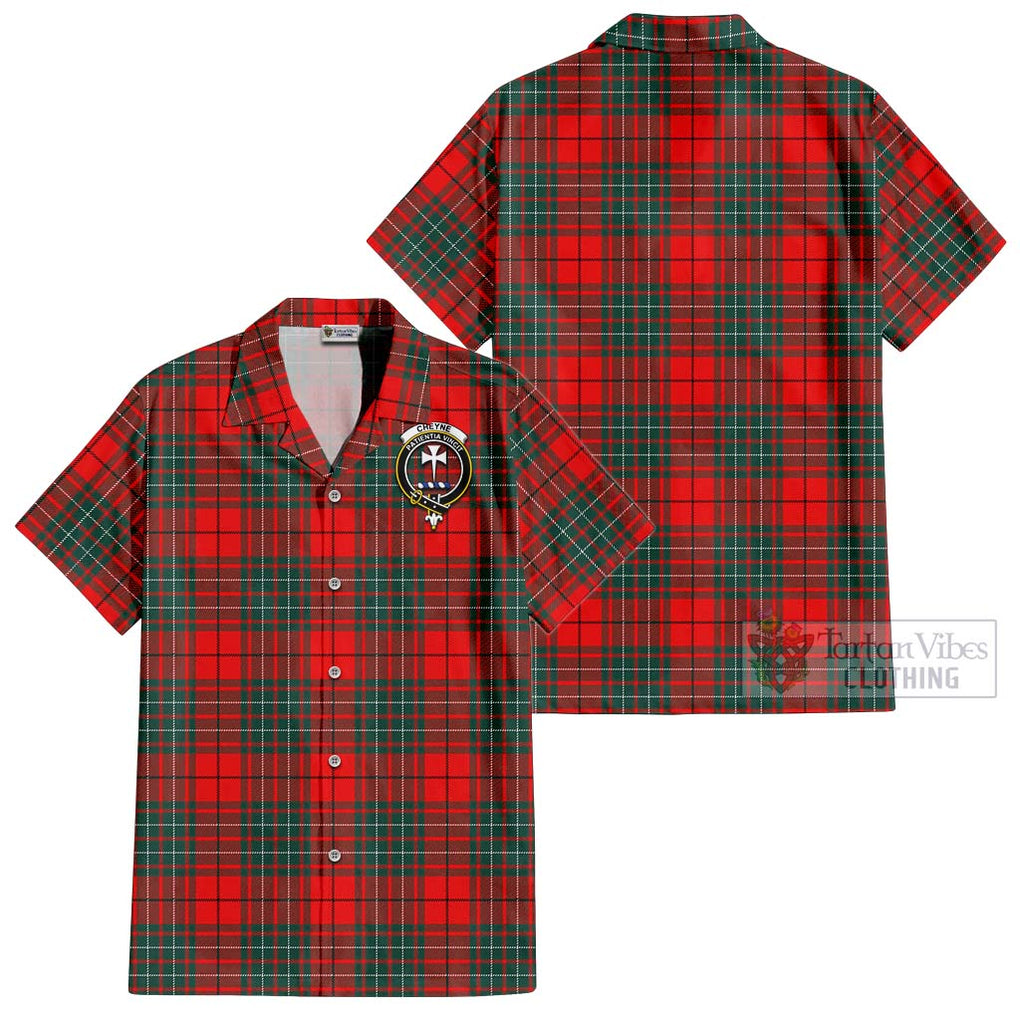 Cheyne Tartan Cotton Hawaiian Shirt with Family Crest Kid - Tartan Vibes Clothing