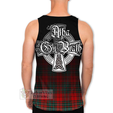 Cheyne Tartan Men's Tank Top Featuring Alba Gu Brath Family Crest Celtic Inspired