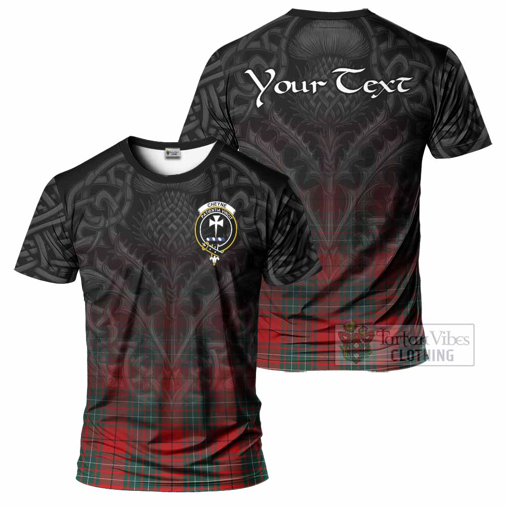 Tartan Vibes Clothing Cheyne Tartan T-Shirt with Family Crest Celtic Thistle Vibes