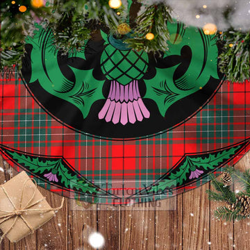 Cheyne Tartan Christmas Tree Skirt Scottish Thistle Style