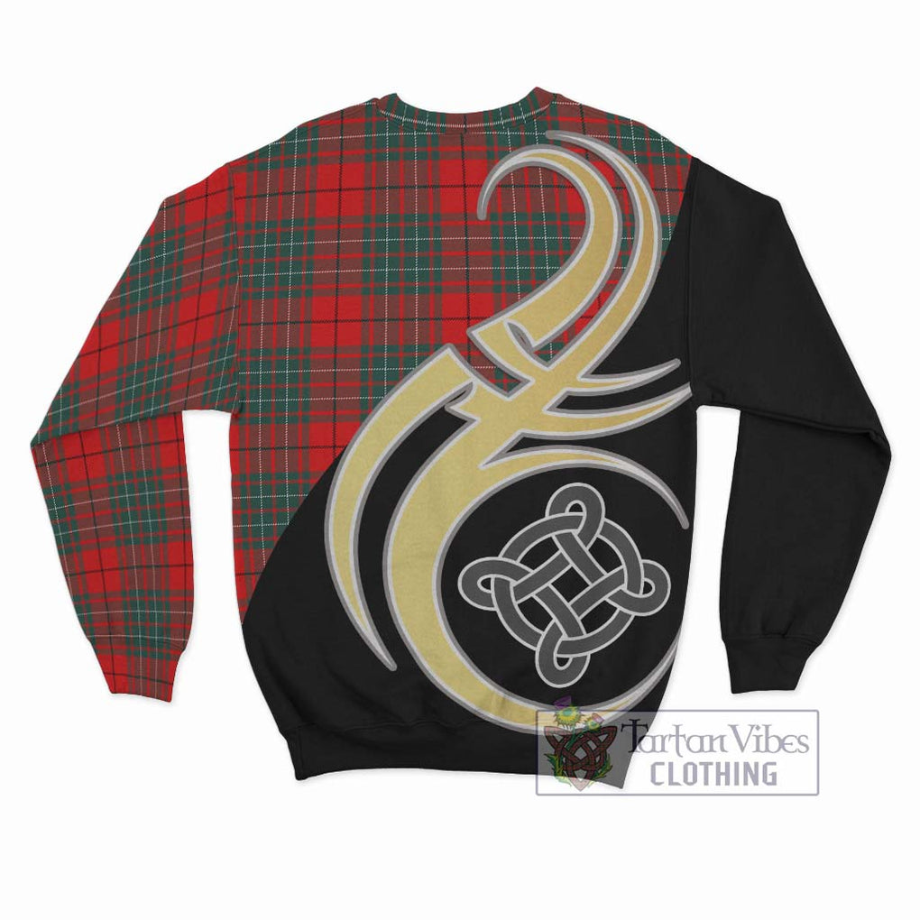 Cheyne Tartan Sweatshirt with Family Crest and Celtic Symbol Style - Tartan Vibes Clothing