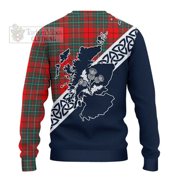 Cheyne Tartan Ugly Sweater Featuring Thistle and Scotland Map