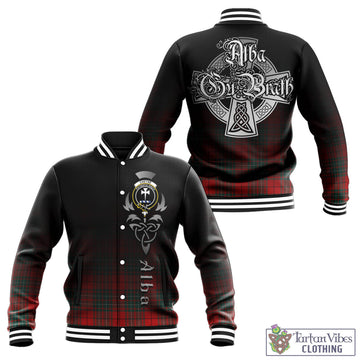 Cheyne Tartan Baseball Jacket Featuring Alba Gu Brath Family Crest Celtic Inspired