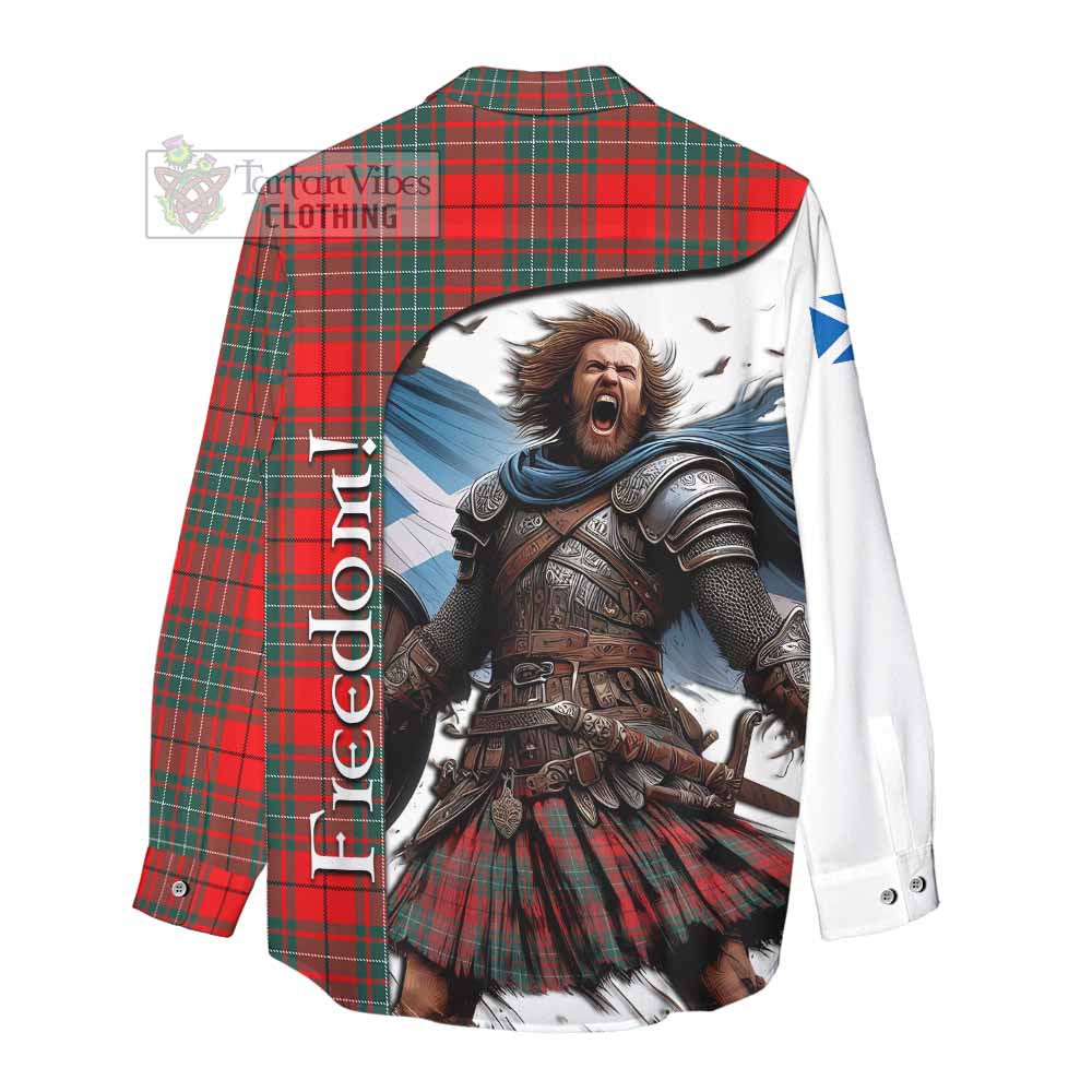 Tartan Vibes Clothing Cheyne Crest Tartan Women's Casual Shirt Inspired by the Freedom of Scottish Warrior