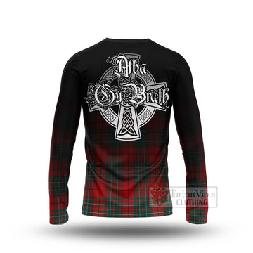 Cheyne Tartan Long Sleeve T-Shirt Featuring Alba Gu Brath Family Crest Celtic Inspired