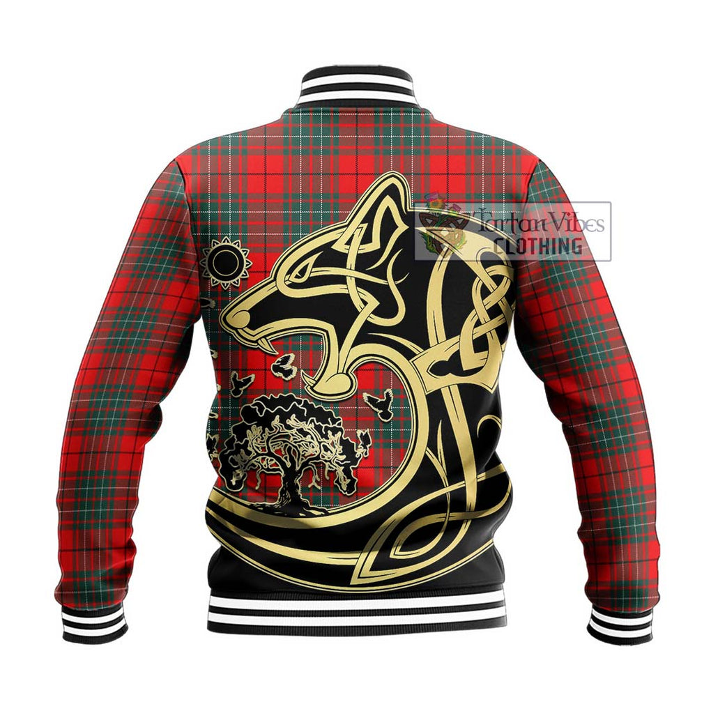 Cheyne Tartan Baseball Jacket with Family Crest Celtic Wolf Style - Tartan Vibes Clothing