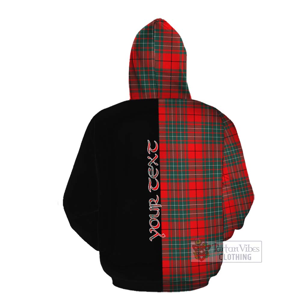 Tartan Vibes Clothing Cheyne Tartan Cotton Hoodie with Family Crest and Half Of Me Style