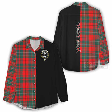 Cheyne Tartan Women's Casual Shirt with Family Crest and Half Of Me Style