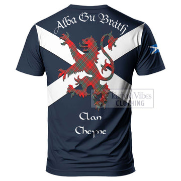 Cheyne Tartan Lion Rampant T-Shirt Proudly Display Your Heritage with Alba Gu Brath and Clan Name