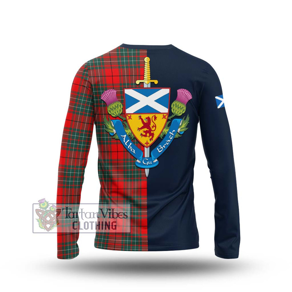 Tartan Vibes Clothing Cheyne Tartan Long Sleeve T-Shirt with Scottish Lion Royal Arm Half Style