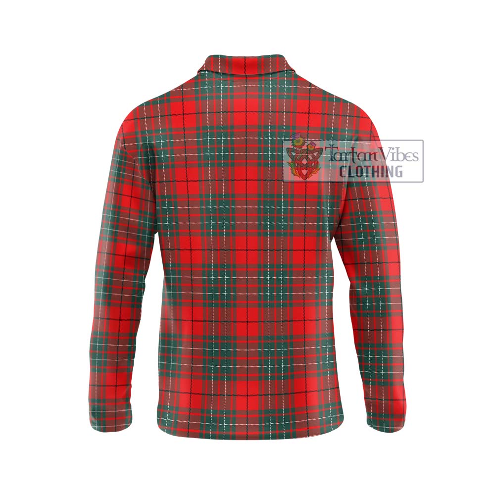 Cheyne Tartan Long Sleeve Polo Shirt with Family Crest DNA In Me Style - Tartanvibesclothing Shop