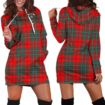 Cheyne Tartan Hoodie Dress with Family Crest