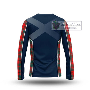 Cheyne Tartan Long Sleeve T-Shirt with Family Crest and Lion Rampant Vibes Sport Style