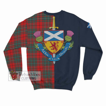 Cheyne Tartan Sweatshirt Alba with Scottish Lion Royal Arm Half Style