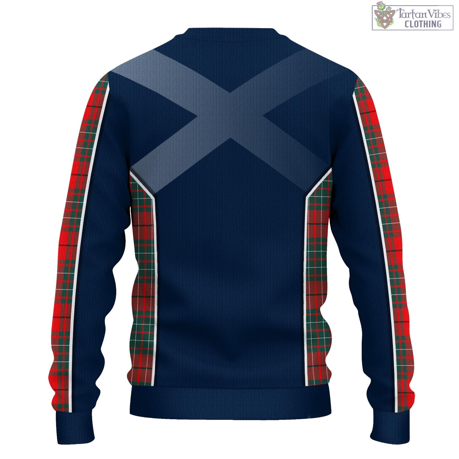 Tartan Vibes Clothing Cheyne Tartan Knitted Sweatshirt with Family Crest and Scottish Thistle Vibes Sport Style