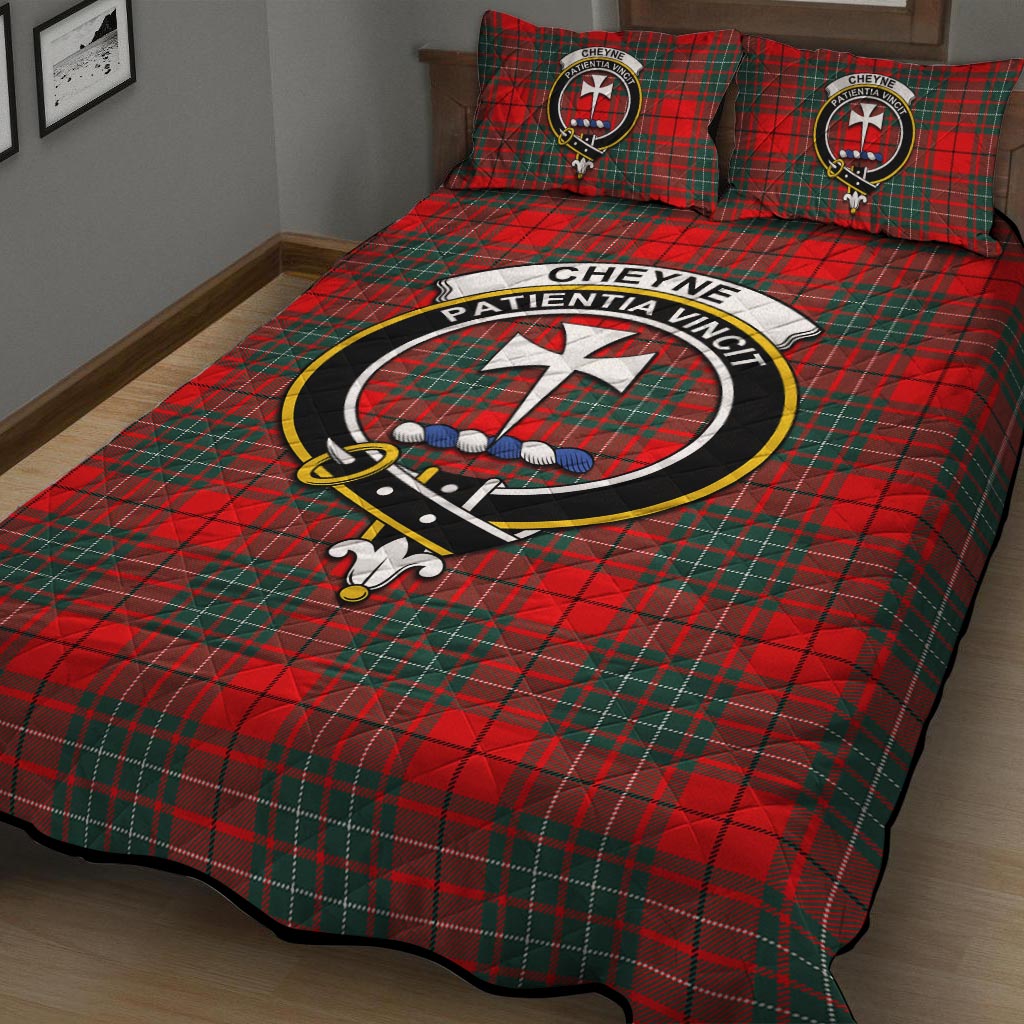 Cheyne Tartan Quilt Bed Set with Family Crest - Tartan Vibes Clothing