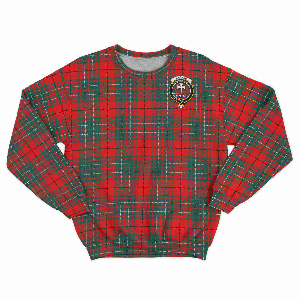 Cheyne Tartan Sweatshirt with Family Crest - Tartan Vibes Clothing