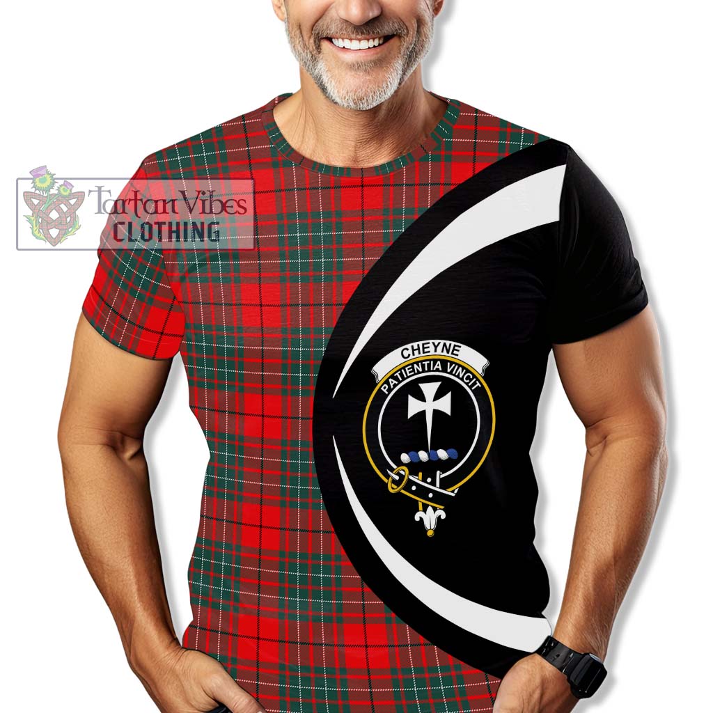 Tartan Vibes Clothing Cheyne Tartan T-Shirt with Family Crest Circle Style