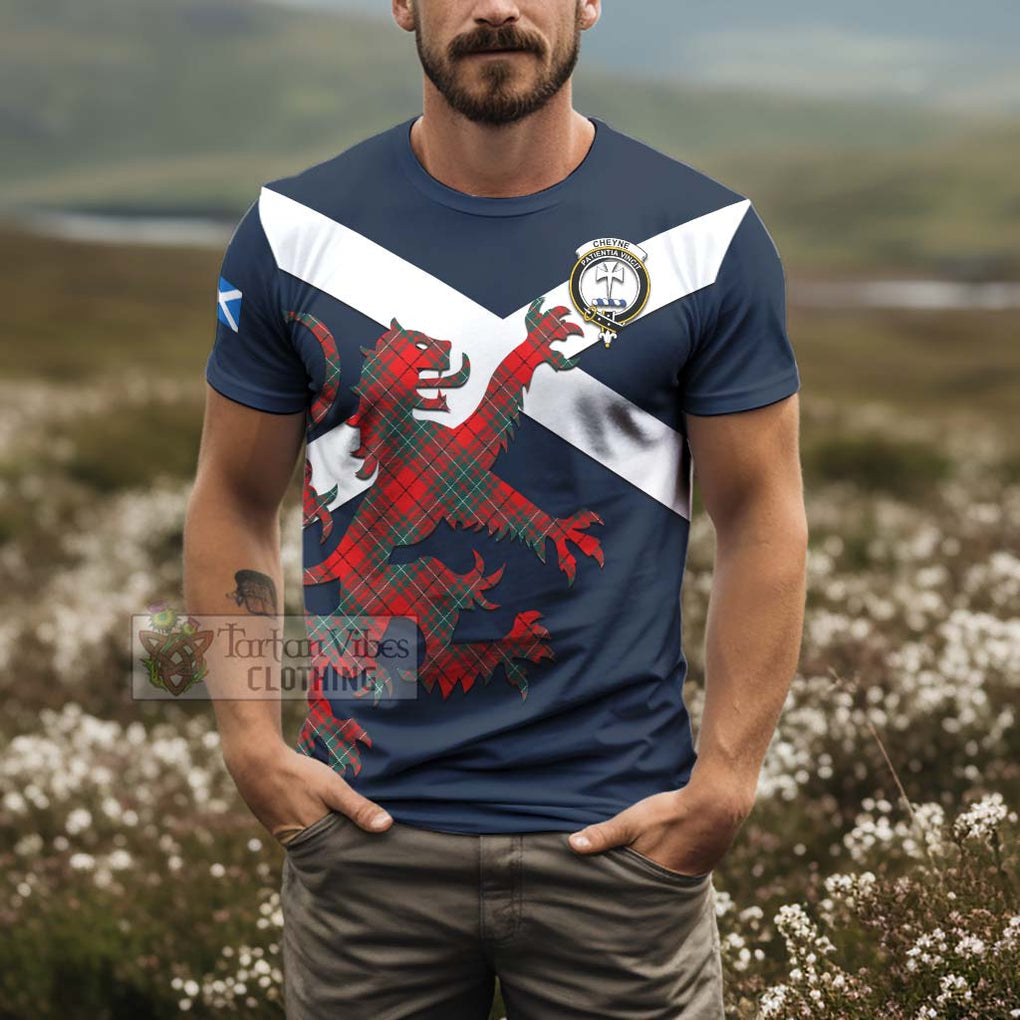 Tartan Vibes Clothing Cheyne Tartan Lion Rampant T-Shirt – Proudly Display Your Heritage with Alba Gu Brath and Clan Name