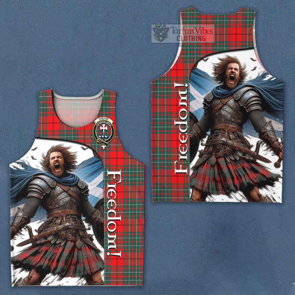 Tartan Vibes Clothing Cheyne Crest Tartan Men's Tank Top Inspired by the Freedom of Scottish Warrior