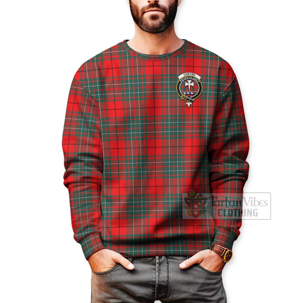 Tartan Vibes Clothing Cheyne Tartan Sweatshirt with Family Crest Celtic Skull Style