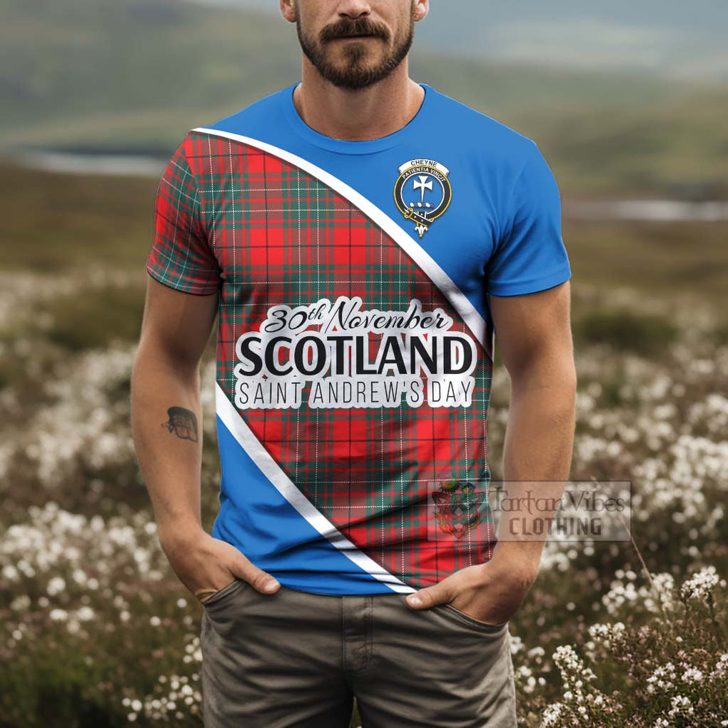 Tartan Vibes Clothing Cheyne Family Crest Tartan T-Shirt Celebrate Saint Andrew's Day in Style