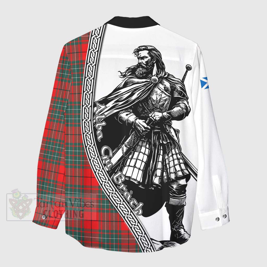 Tartan Vibes Clothing Cheyne Tartan Clan Crest Women's Casual Shirt with Highlander Warrior Celtic Style