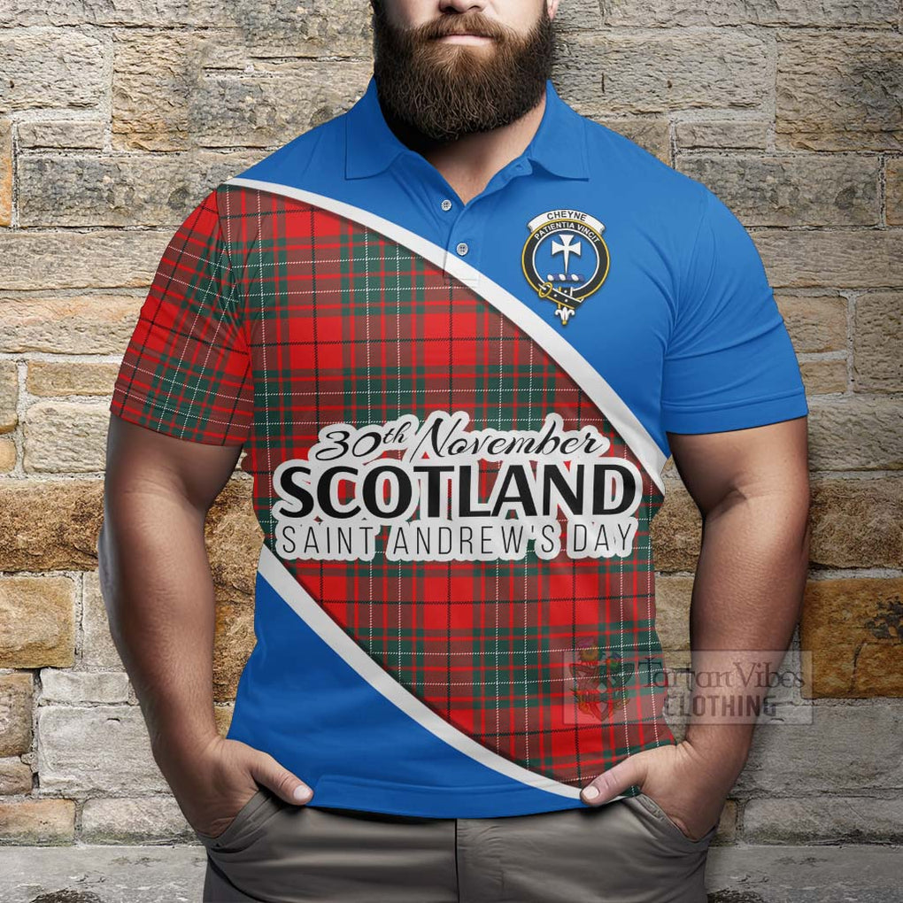 Tartan Vibes Clothing Cheyne Family Crest Tartan Polo Shirt Celebrate Saint Andrew's Day in Style