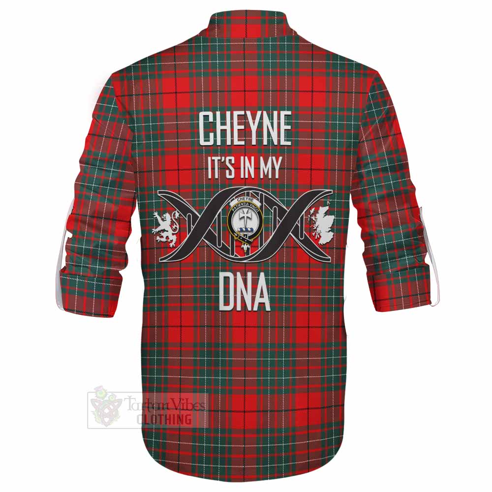 Tartan Vibes Clothing Cheyne Tartan Ghillie Kilt Shirt with Family Crest DNA In Me Style