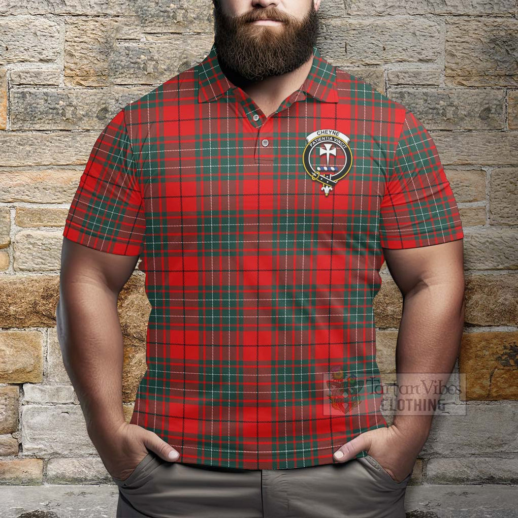 Tartan Vibes Clothing Cheyne Tartan Polo Shirt with Family Crest Celtic Skull Style