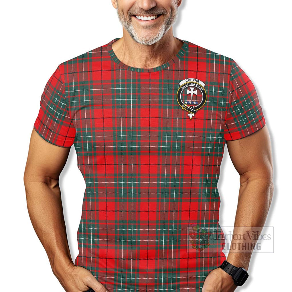 Tartan Vibes Clothing Cheyne Tartan T-Shirt with Family Crest Celtic Skull Style