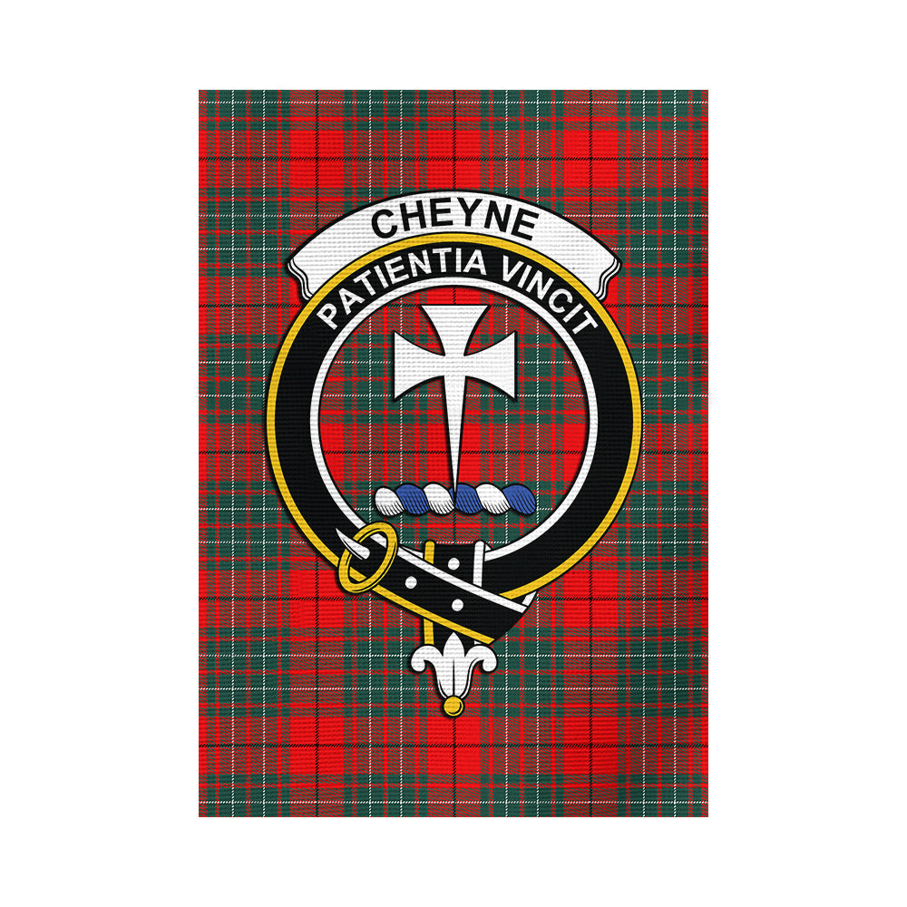 Cheyne Tartan Flag with Family Crest - Tartan Vibes Clothing