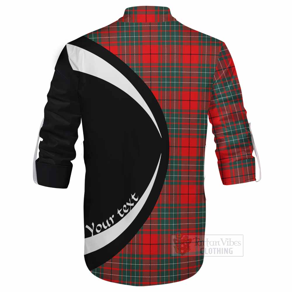 Tartan Vibes Clothing Cheyne Tartan Ghillie Kilt Shirt with Family Crest Circle Style