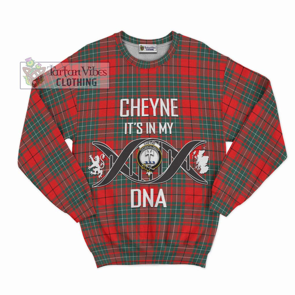 Cheyne Tartan Sweatshirt with Family Crest DNA In Me Style - Tartanvibesclothing Shop