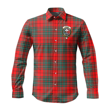 Cheyne Tartan Long Sleeve Button Up Shirt with Family Crest