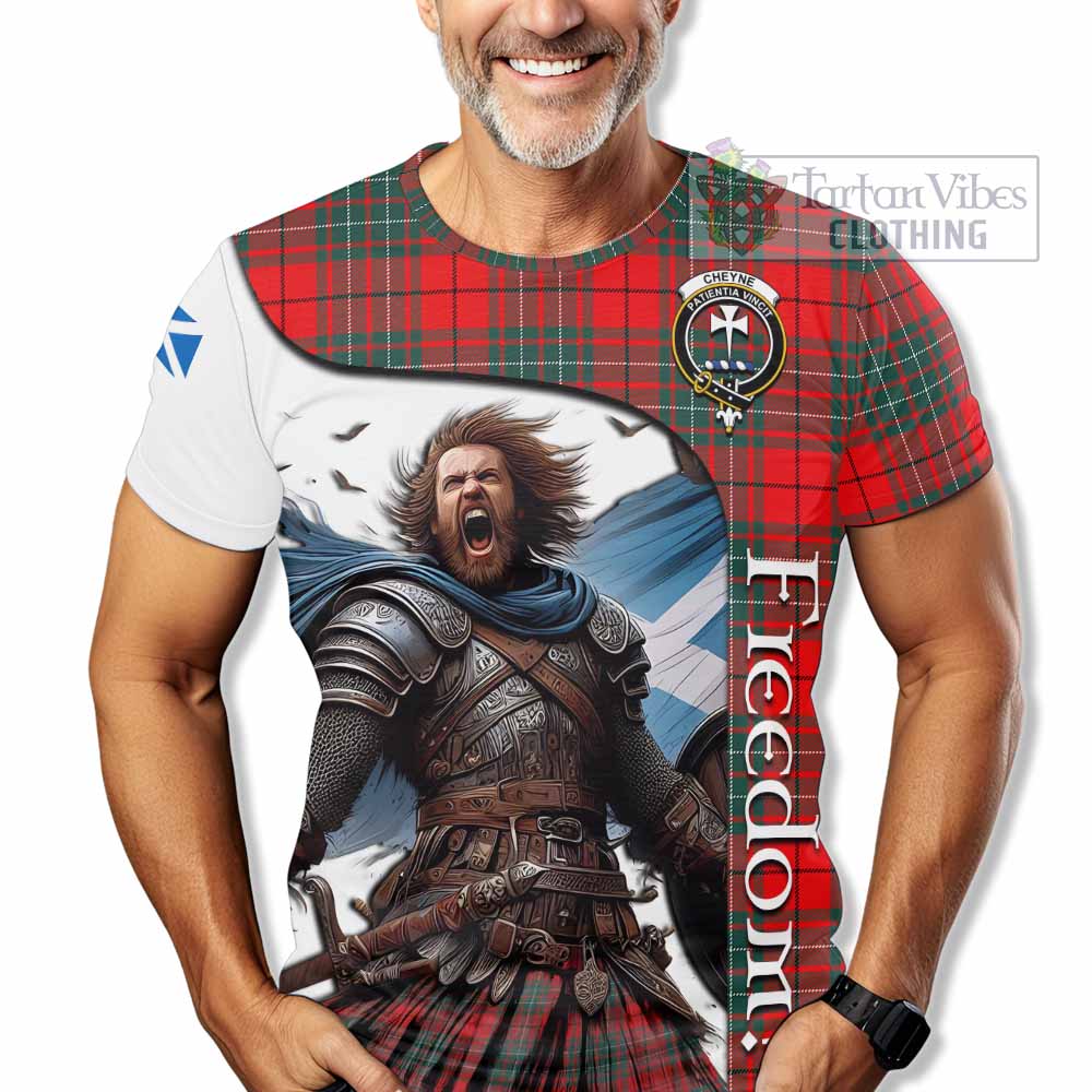 Cheyne Crest Tartan T-Shirt Inspired by the Freedom of Scottish Warrior