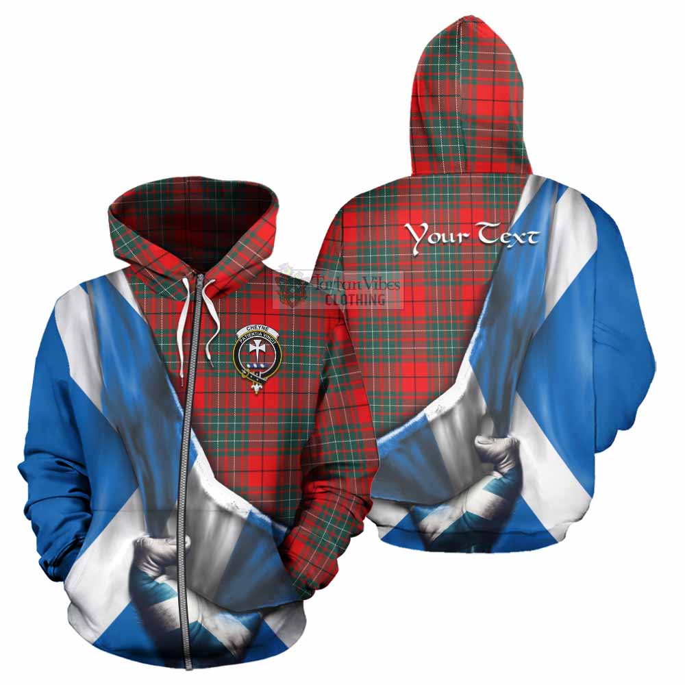 Tartan Vibes Clothing Cheyne Tartan Hoodie with Family Crest Scotland Patriotic Style