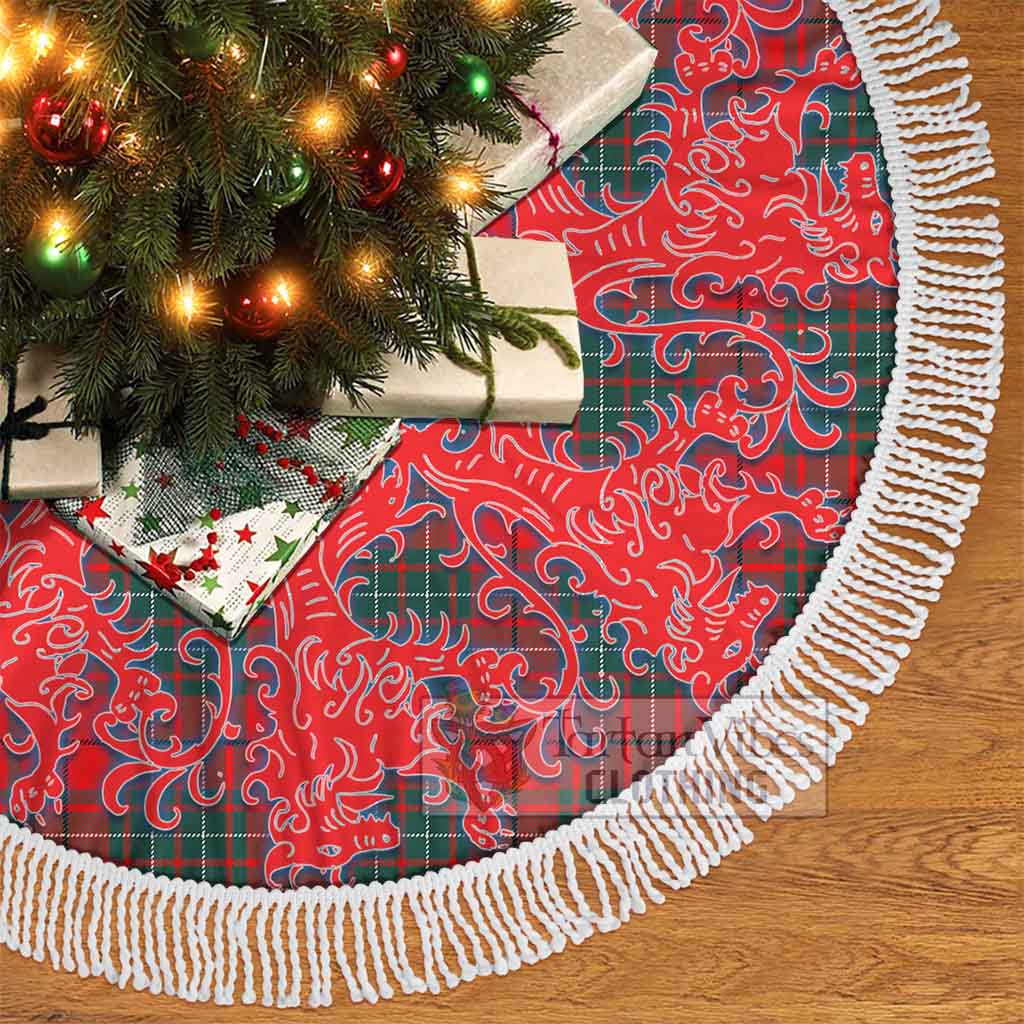 Tartan Vibes Clothing Cheyne Tartan Christmas Tree Skirt Lion Rampant Style