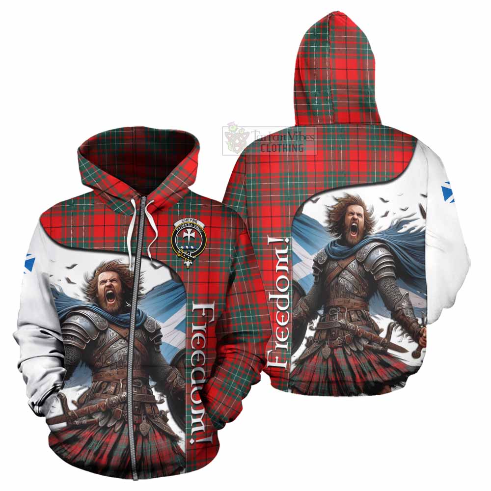 Tartan Vibes Clothing Cheyne Crest Tartan Hoodie Inspired by the Freedom of Scottish Warrior