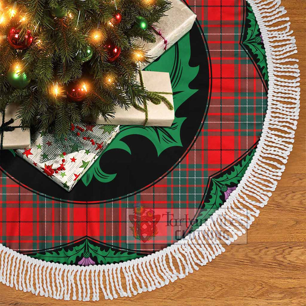 Tartan Vibes Clothing Cheyne Tartan Christmas Tree Skirt Scottish Thistle Style